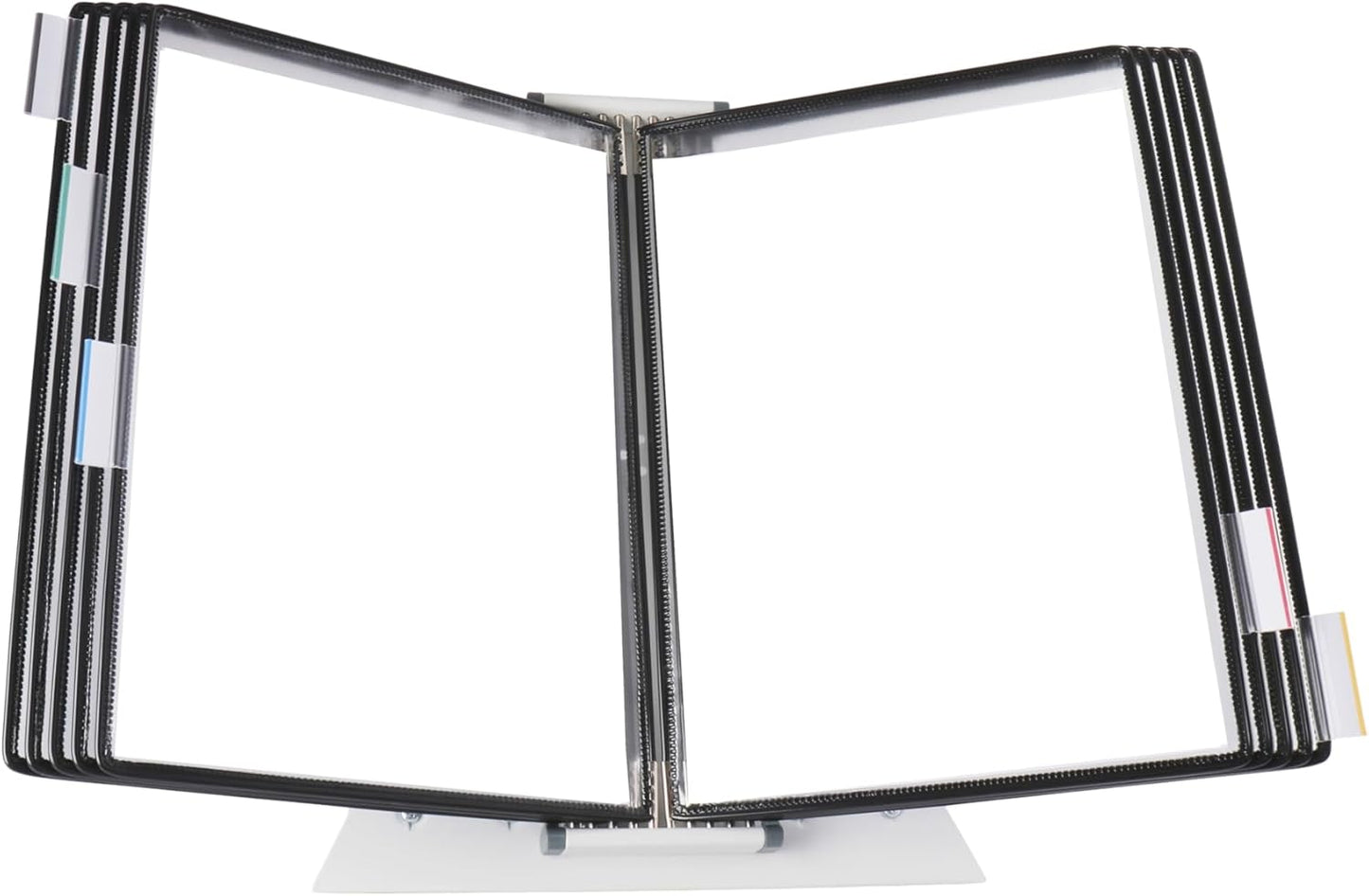 Tarifold Desktop Reference Organizer & Display System, 10 Double-Sided Pockets, 20 Sheet Capacity, Expandable, Durable Steel Wire Frames, Letter Size, Made in France, Black