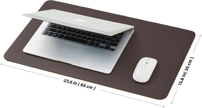 Cork Desk Mat - Dual-Sided Desk Pad for Office and Home - Desk Organization and Accessories - Ideal for Large Mouse Pad and Desk Mats on Top of Desks(Dark Green,90cmx 43cm)
