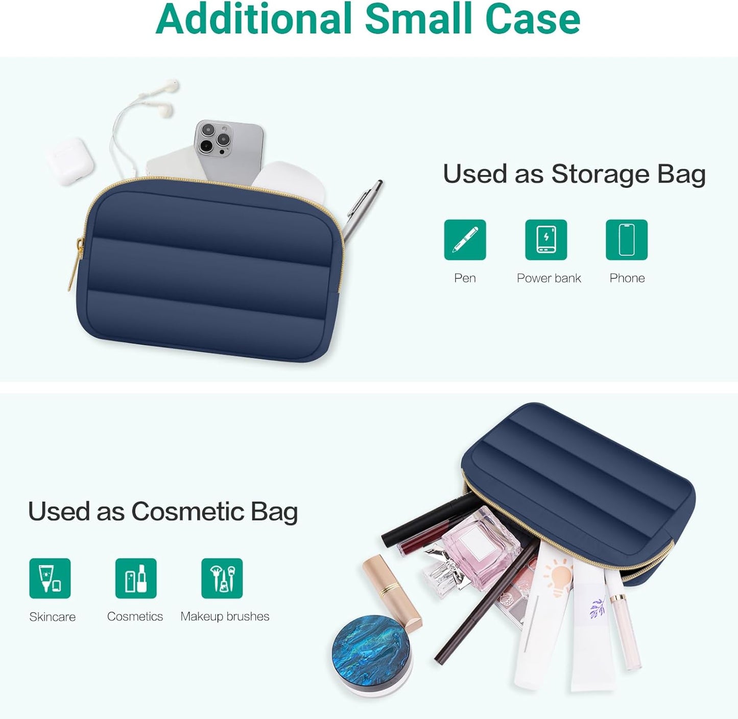 MOSISO Laptop Case 13.3 inch,13-13.3 inch Puffy Laptop Sleeve Compatible with MacBook Neo/Air 13.6 M5 M4 M3 M2 M1/Pro 13/14,HP Dell ASUS Lenovo,Polyester Horizontal Bag with Small Case, Sand