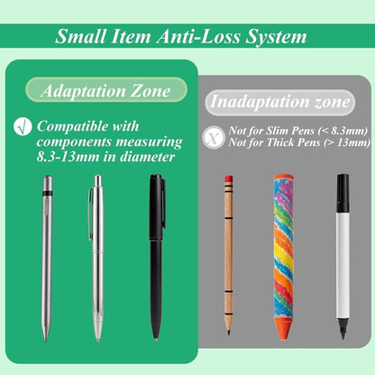 4PCS Retractable Pen Leash Holder with Chain,Plastic Pencil Lanyard with Silicone Rings,Anti-Lose Elastic Stylus Teacher Pen Lanyard Elastic Tether for Tablets Writing Boards Loss Prevention Strap