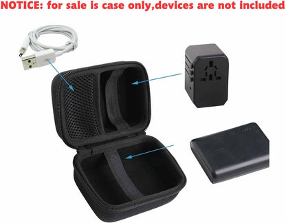 Hard Protective Travel Case Replacement, Compatible with Ceptics/TESSAN/EPICKA/NEWVANGA/VYLEE/International Power Adapter (Small)