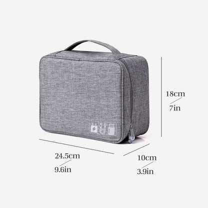 OrgaWise Electronics Organizer, Electronic Accessories Bag Travel Cable Organizer Three-Layer for iPad Mini, Kindle, Hard Drives, Cables, Chargers