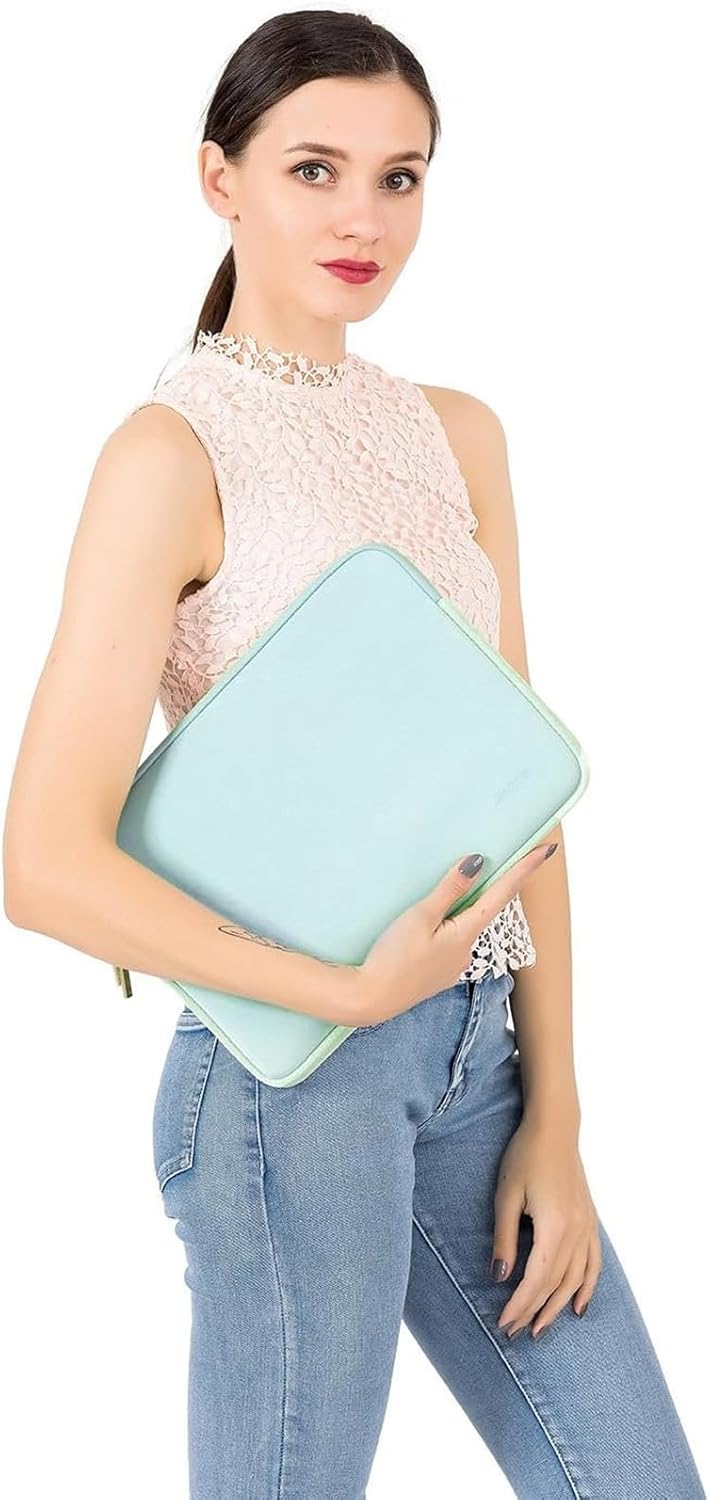 MOSISO Laptop Case 13.3 inch, 13-13.3 inch Laptop Sleeve Bag Compatible with MacBook Air/Pro 13/Pro 14 M5 M4 M3 M2 M1, HP Dell ASUS Lenovo, Neoprene Computer Sleeve Bag with Small Case, Baby Pink - Colors A