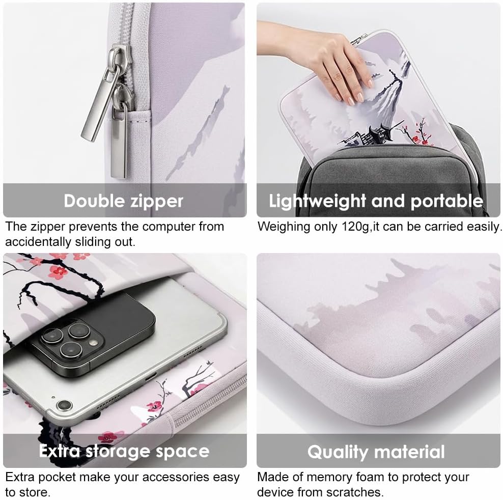 Laptop Sleeve for MacBook Neo/Air/Pro 13 inches A18/M5/M4/M3/M2/M1 Chip 2026-2020 A3404 A3449 A3240 A3113 with 2 Pockets Tablet Bag Case Accessories (Bright Pink)