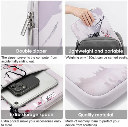 Laptop Sleeve for MacBook Neo/Air/Pro 13 inches A18/M5/M4/M3/M2/M1 Chip 2026-2020 A3404 A3449 A3240 A3113 with 2 Pockets Tablet Bag Case Accessories (Bright Pink)