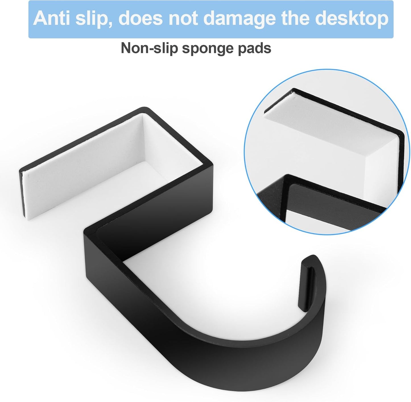 2PCS Purse Hook for Table - Heavy Duty Purse Hanger for Table High-Strength Alloy Materials Purse Holder for Desk Can Hook Bags, Umbrellas, Keys, Cups and Headphone