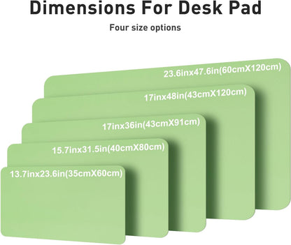 Aothia Leather Desk Pad Protector, Mouse Pad, Office Desk Mat, Non-Slip PU Leather Desk Blotter, Laptop Desk Pad, Waterproof Desk Writing Pad for Office and Home(Dark Blue,31.5" x 15.7") - Colors B