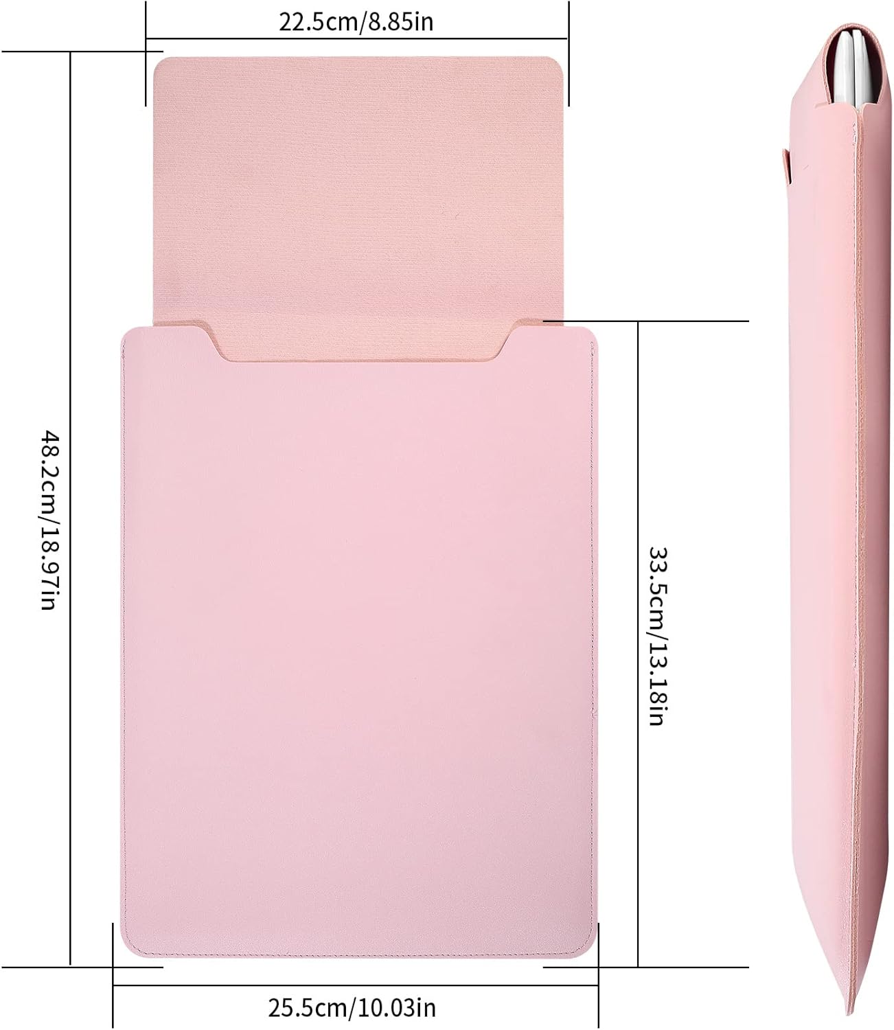 13.3-14" Laptop Sleeve, Blue, Compatible with Laptops 13.3"-14", Protects from Scratches, Water Damage, Multi-Functional Mouse Pad