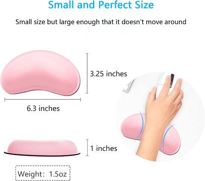 Dapesuom Mouse Wrist Rest, Ergonomic Memory Foam Mouse Wrist for Computer Desk Mats Support, PU Leather Hand Rest Pad Cushion for Gaming, Laptop, Men, Women, Pain Relief & Easy Typing, Black
