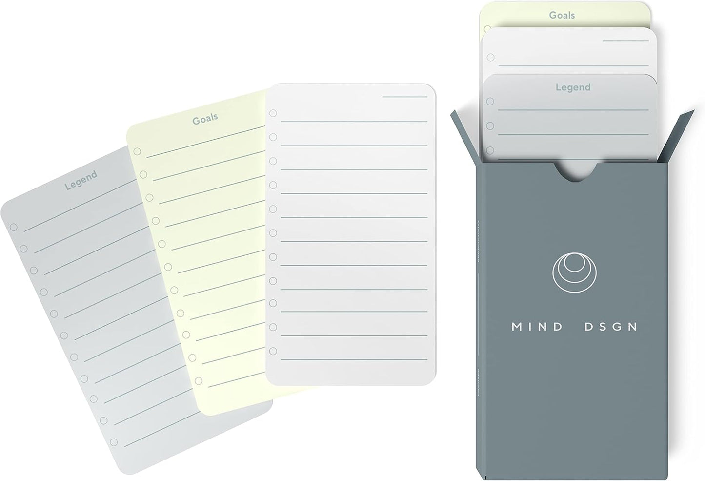 Undated Daily Planner To Do List Notepads and Walnut Stand - 120 Checklist Cards, 10 Goal Cards - Perfect Note Pads for Work Desk or School - ADHD Office Accessories - Productivity Task Analog