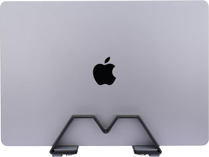 Adjustable Dual Vertical Laptop Stand - Supports 2 Devices Holder, Fit for All Laptops(10-30mm Thickness) - Fashion Design, Adjustable Width, Anti-Slip & Scratch-Resistant, Patented Design