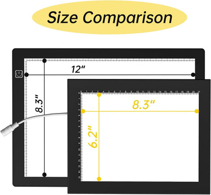 Slide Viewer Light Box 5600K 12”x8” Ultra-Thin Adjustable Brightness Backlight for Slides and Film Negative Scanning