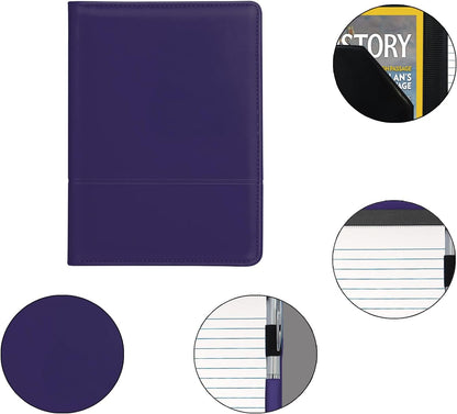 Padfolio/Portfolio Binder, Mini Padfolio Portfolio Binder 5 x 8 Legal Writing Pad, A5 Document Organizer Folder for Men Women, Black