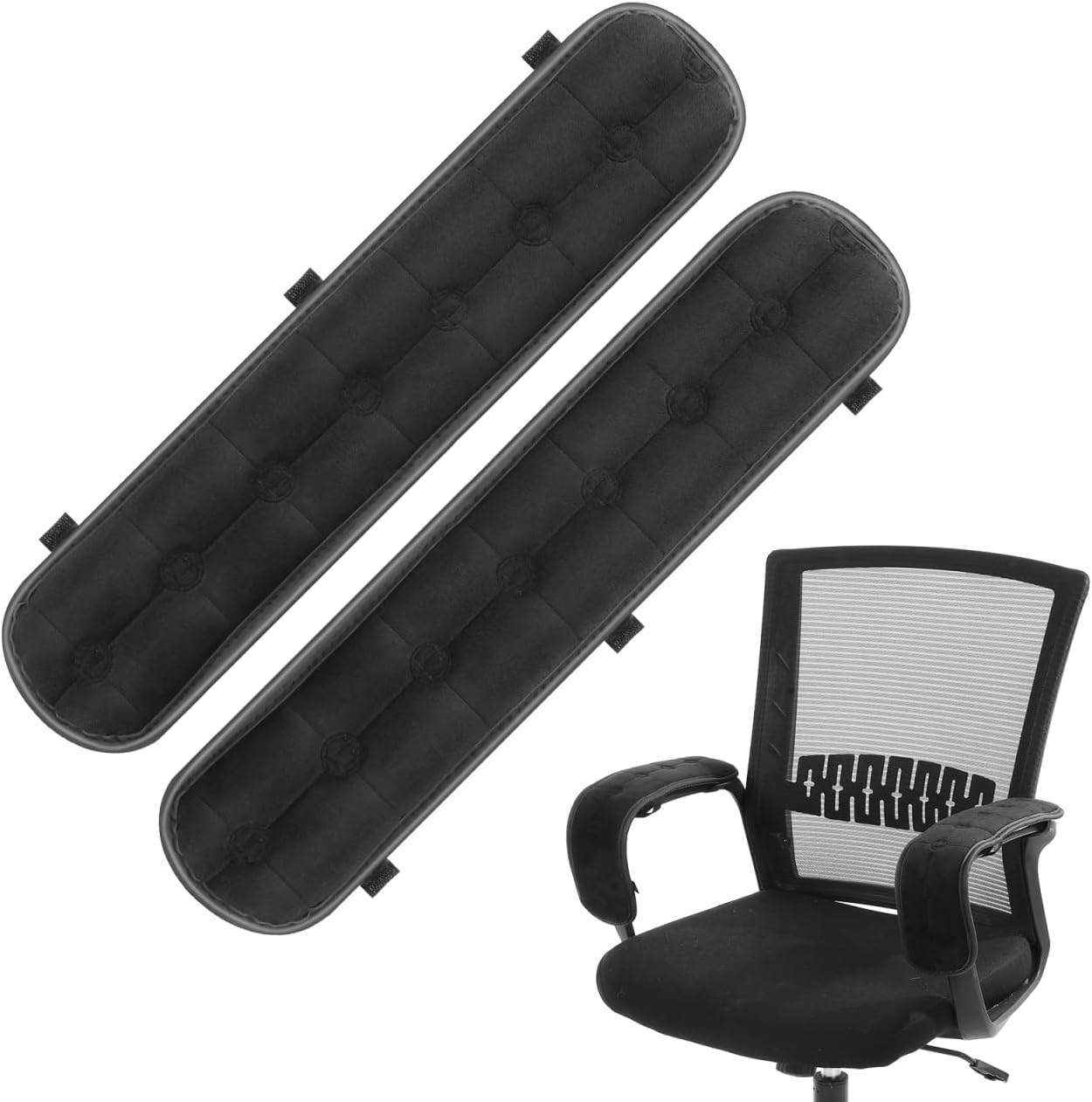 SEWACC 1 Pair Office Chair Armrest Pads, Elastic Arm Rest Covers for Desk Chair, 17.71 x 3.93 Inch