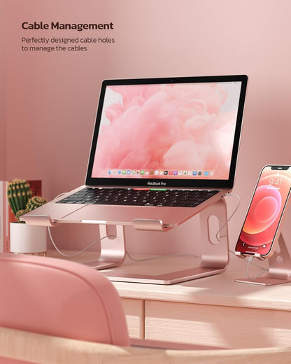 Nulaxy All-Aluminum Laptop Stand for Desk, Ergonomic Detachable Ventilated Cooling Computer Riser, Anti-Slip Design Notebook Holder Compatible with All 10-16" Laptops (MacBook, Dell XPS, HP, Lenovo)