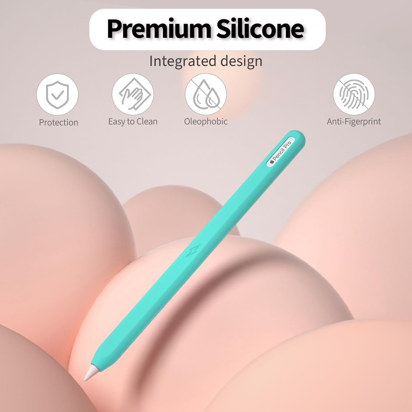 Ultra Thin Protective Pencil Cover for Apple Pencil Pro &Apple Pencil 2nd Gen Silicone Case Sleeve Compatible with Apple Pencil Pro (Pink)