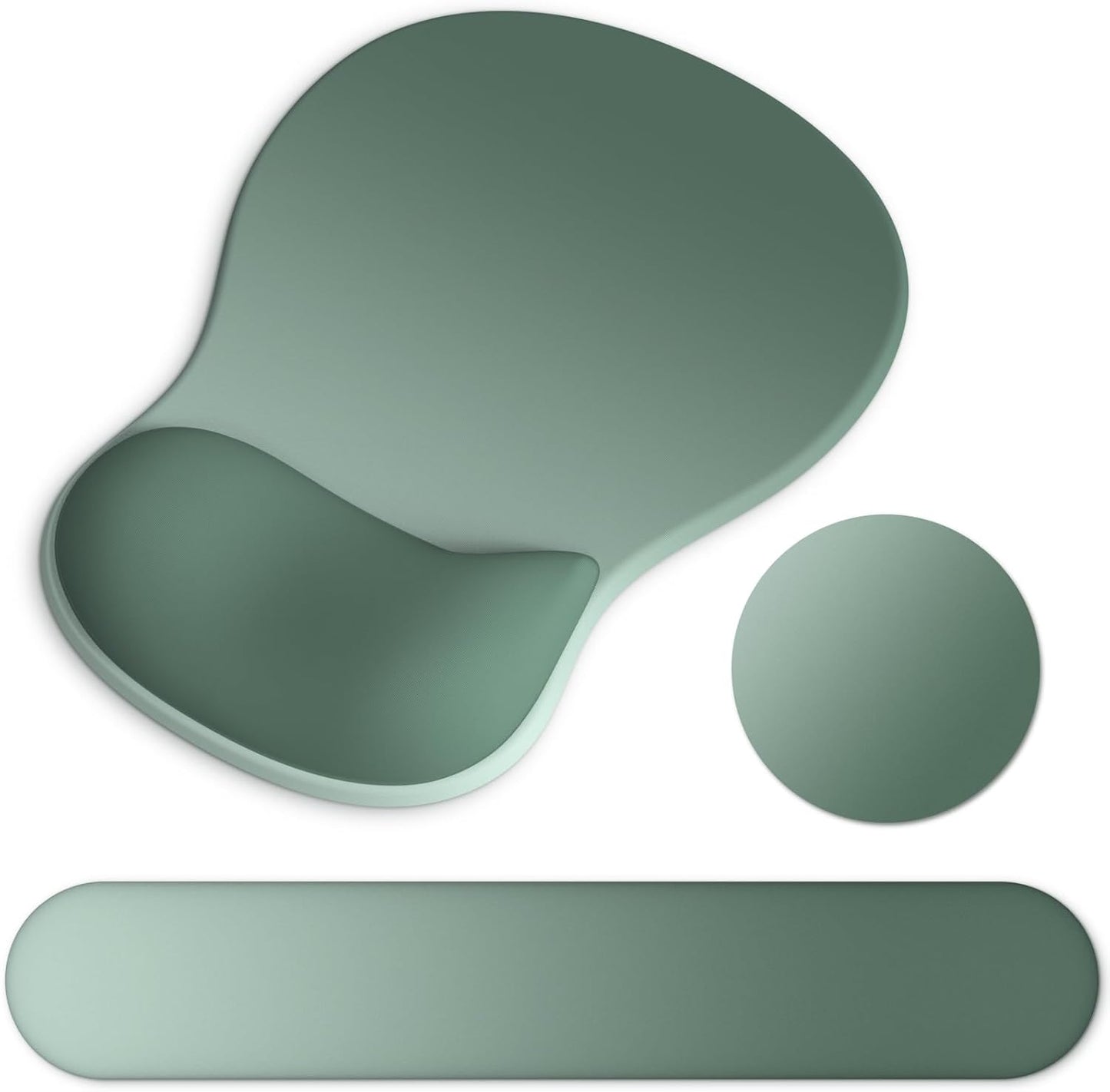 Ergonomic Mouse Pad with Wrist Rest and Keyboard Wrist Rest, Gel Mousepad and Wrist Rest for Computer Keyboard, Pain Relief, Non-Slip PU Base, Mouse Pad with Wrist Support for Gaming, Office, Brown