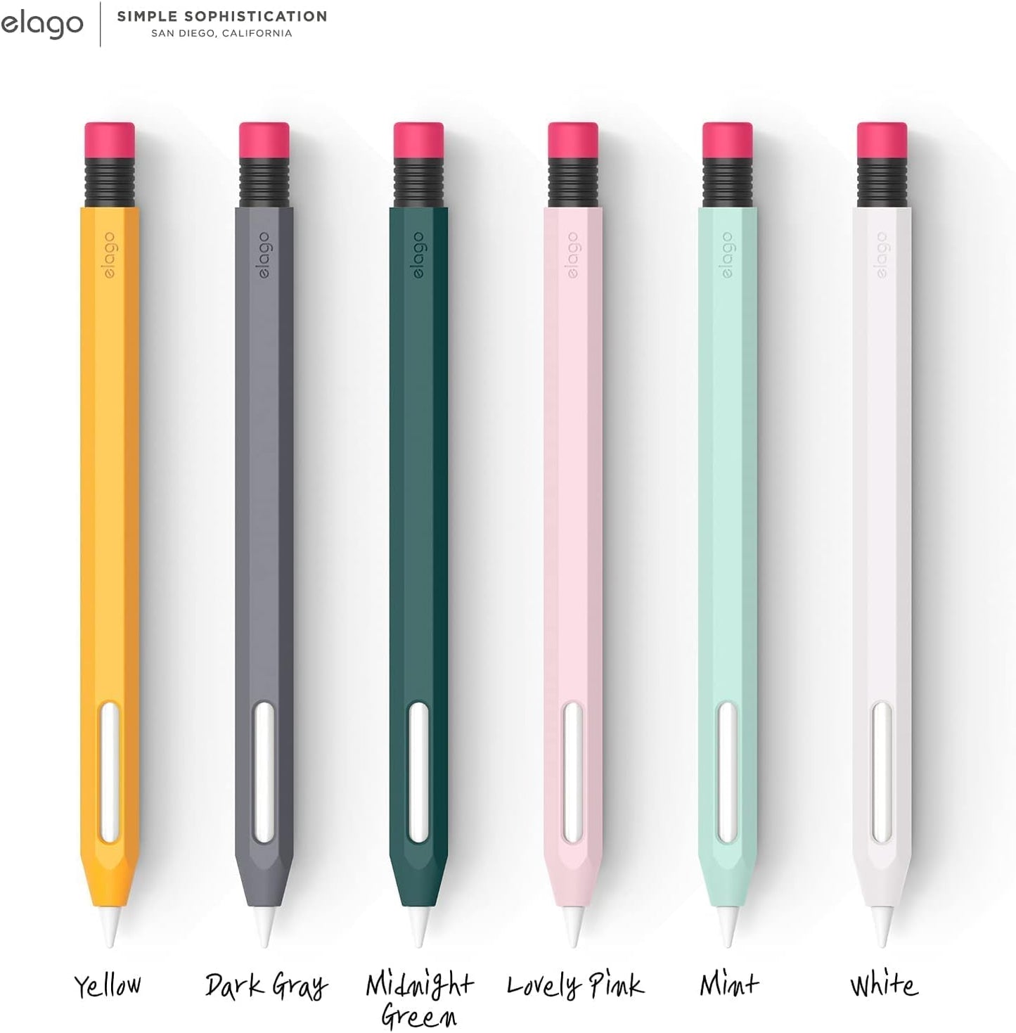 elago Compatible with Apple Pencil Pro Case & Apple Pencil 2nd Generation Case, Compatible with Magnetic Charging, Double Tap, Squeeze, Haptic (Must Read Installation Instructions) [Lovely Pink]