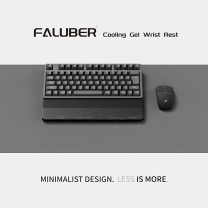 Faluber Wooden Wrist Rest, 17.3-inch Length and 20mm Thickness for Full-Sized Keyboard, Palm Rest, Ergonomic Design for Mechanical Gaming Keyboard, Wipe Clean (Fullsize-440mm, Walnut Wood)