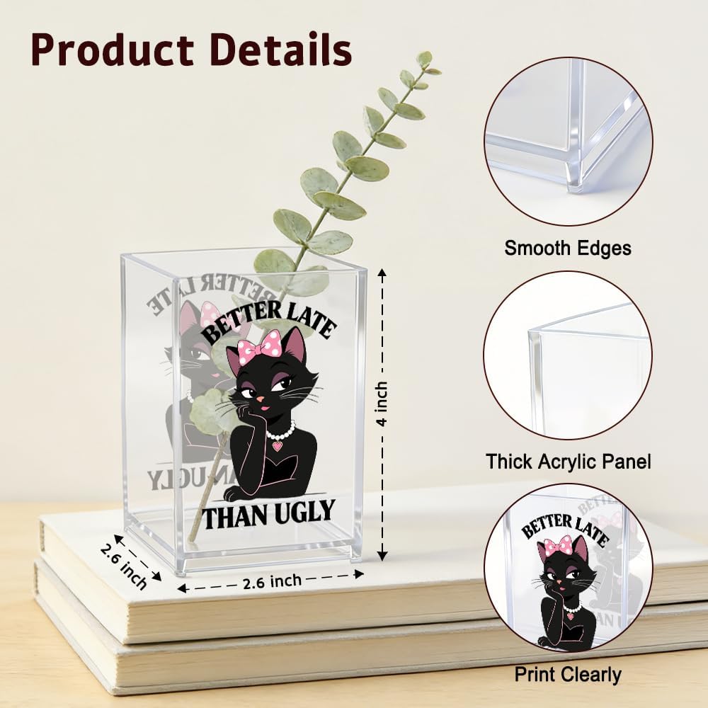 The Makeup Artist Acrylic Cosmetic Pencil Pen Holder, Funny Vanity Accessories for Girls, Makeup Brushes Holder for Beauty Specialist Esthetician, Make Up Artist MUA Appreciation Gifts