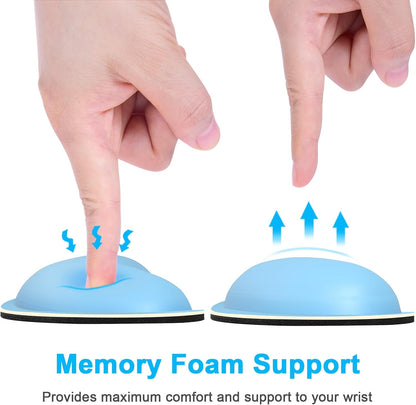 Dapesuom Mouse Wrist Rest, Ergonomic Memory Foam Mouse Wrist for Computer Desk Mats Support, PU Leather Hand Rest Pad Cushion for Gaming, Laptop, Men, Women, Pain Relief & Easy Typing, Black