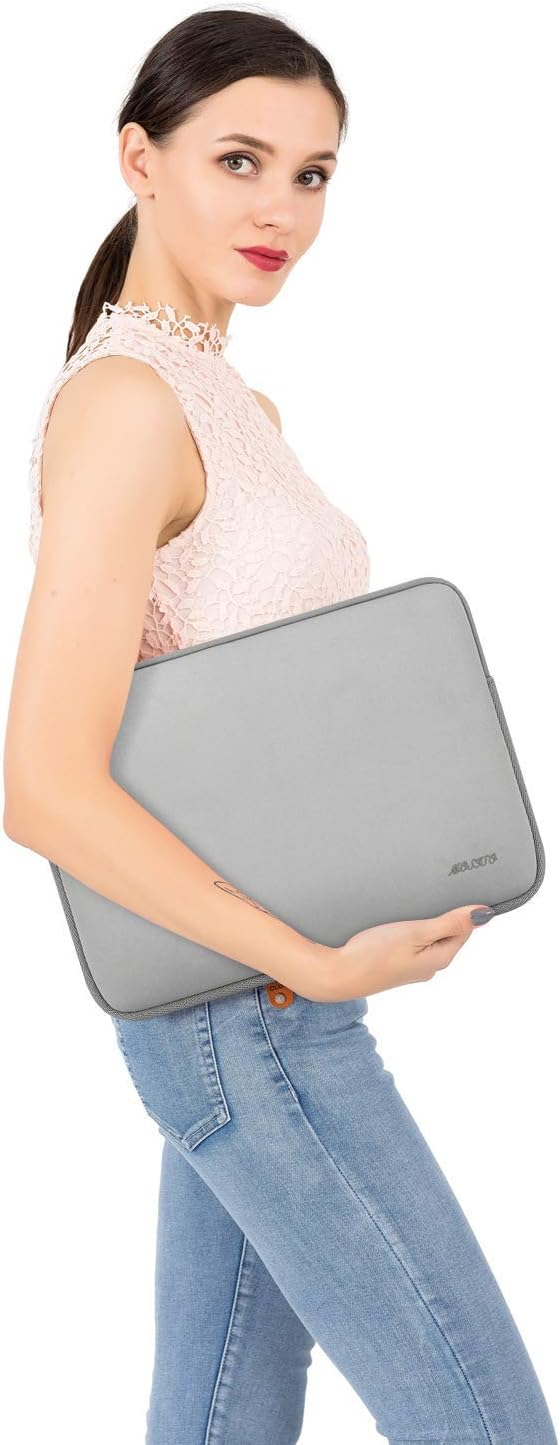 MOSISO Laptop Case 13.3 inch, 13-13.3 inch Laptop Sleeve Bag Compatible with MacBook Air/Pro 13/Pro 14 M5 M4 M3 M2 M1, HP Dell ASUS Lenovo, Neoprene Computer Sleeve Bag with Small Case, Baby Pink - Colors A