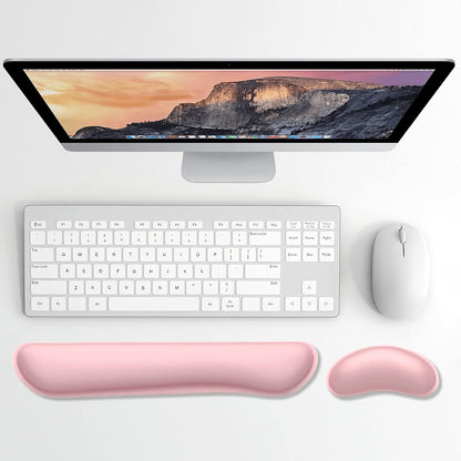 Dapesuom Enlarge Keyboard Wrist Rest, Memory Foam Keyboard Wrist Cushion for Computer Desk Mats Support, Pain Relief Ergonomic Mouse Pad Rests with Non-Slip Base for Gaming, Laptop, Radiant Orchid