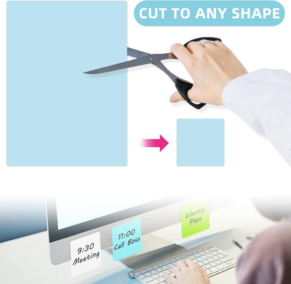 Dry Erase Board Sticker- Whiteboard Stickers-8.27''x11.69'' Removable Dry Erase Sheets- Fridge Dry Erase Paper for Wall/Desk/Refrigerator/Door/Locker/Home/Office/Classroom (White-2Pcs)