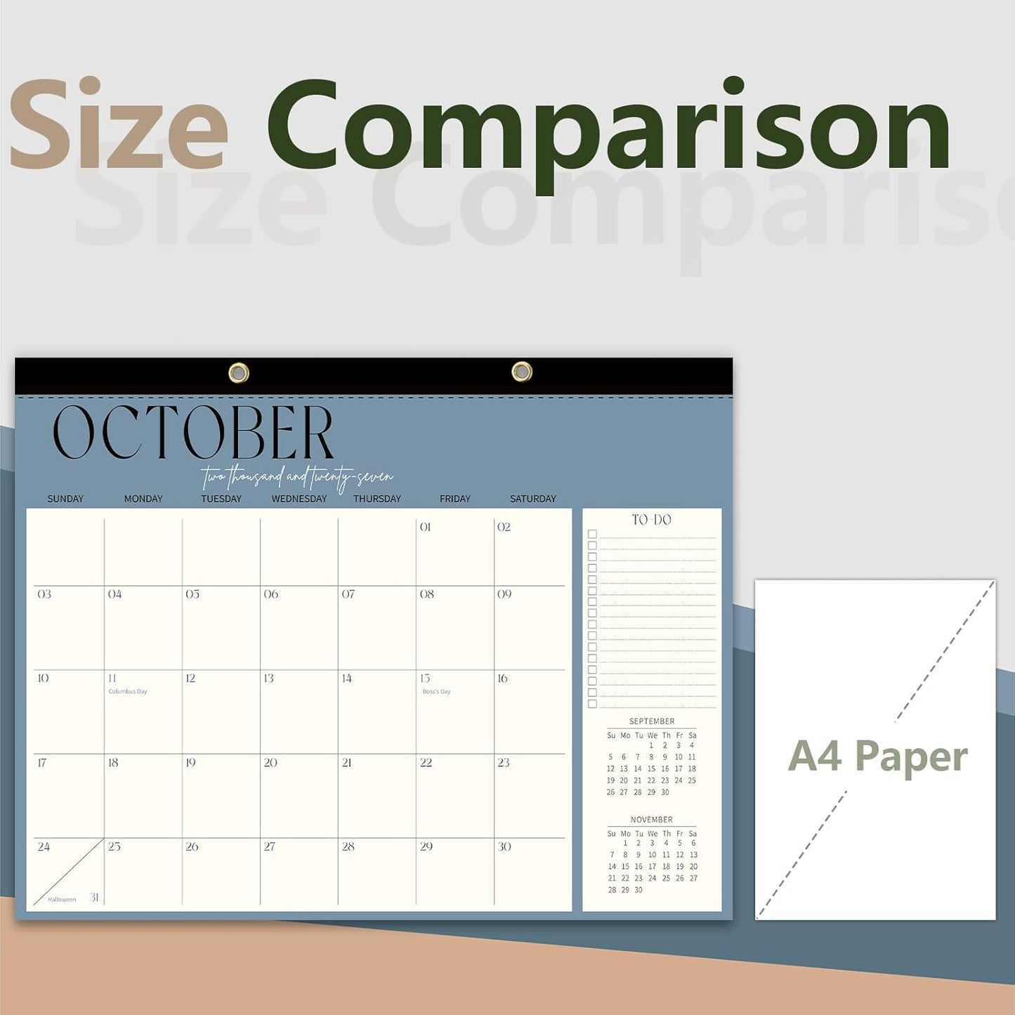 Guasslee Desk Calendar 2026-2027(Jun. 2026 - Dec. 2027), 19-Month School Year Compact Desktop & Wall Calendar, 14" x 11" Thick Paper Monthly Planner for Small Space, Home Office, Dorm & School