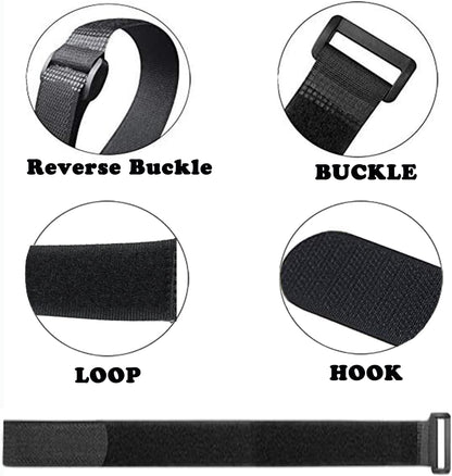 20 Pack (12 x 1 Inch) Reusable Fastening Cable Straps,Adjustable Multi-Purpose Hook and Loop Straps Nylon Cable Ties for Wire Cable Management Home Office Garage Outdoor Organization