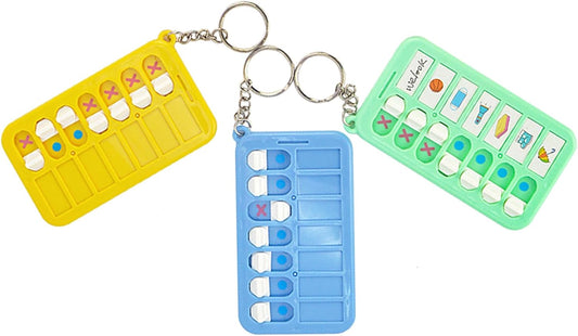 3 Pcs Chore Planning Chart Key Chains Chore Schedule Key Rings Daily Weekly Memo Checklist Boards for Kids Adults Habit and Behavior Planner Tracker
