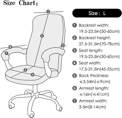 FORCHEER Office Chair Armrest Covers 12-15 Inch Velvet Elastic Black Arm Rest Covers for Desk Computer Chairs Washable