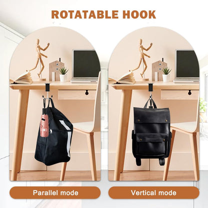 3 Pack Purse Hook for Table&Desk,100lb Capacity High-Strength Alloy Hanger,Multi-Use Desk Hooks with Adjustable Clamp-On Design for Handbag,Backpack,Headphone,Space-Saving Office Table Accessories