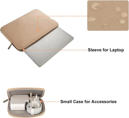 MOSISO Laptop Case 13.3 inch, 13-13.3 inch Laptop Sleeve Bag Compatible with MacBook Air/Pro 13/Pro 14 M5 M4 M3 M2 M1, HP Dell ASUS Lenovo, Neoprene Computer Sleeve Bag with Small Case, Baby Pink - Colors B