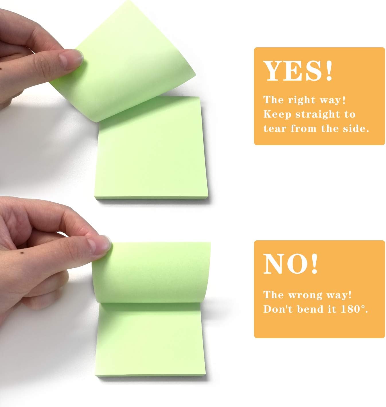 Phthdoty 8 Pads Pop Up Sticky Notes 3x3 Refills Bright Colors Self-Stick Notes Pads Super Adhesive Sticky Notes Great Value Pack