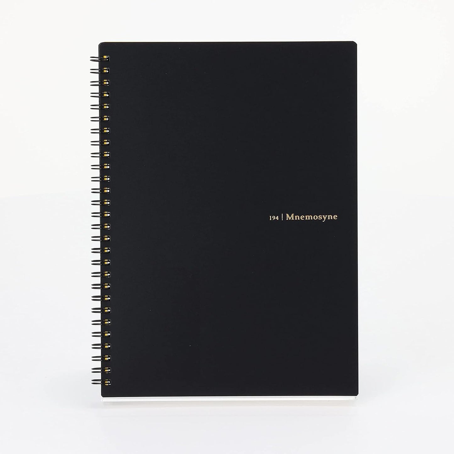 Maruman Mnemosyne Dot Grid Notebook- A5, 8.27" x 6.34", 80 Sheets / 160 Pages, 5mm Dotted Journal, Perforated Pages & Wire-Bound to Lay Flat, Black, Made in Japan