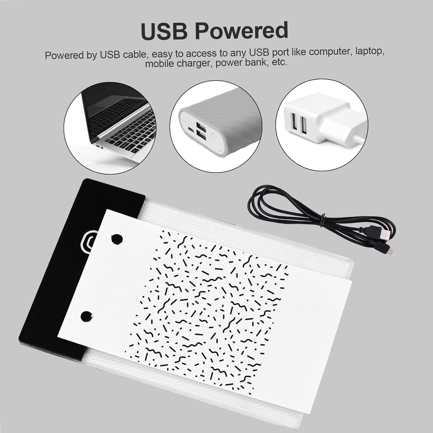 Mini Led Light Pad with 5 Flip Books, Flip Book Kit with Light Pad LED Light Box Tablet，300 Sheets Drawing Tracing Animation Sketching, USB Powered Light Box