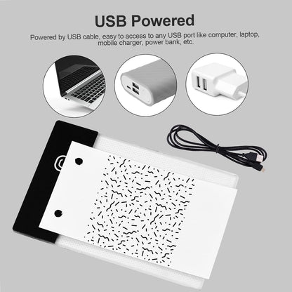 Flip Book Kit with Light Pad LED Drawing Tablet Thin Art Stencil Drawing Board Light Box for Tracing