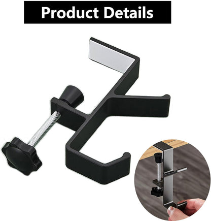 KISOY 2Pcs Purse Hook for Table Desk Bag Hook Purse Hanger for Table Backpack Hanger Headphones Holder underdesk Hook Bag Holder for Table (Black)