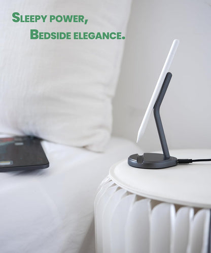 Magnetic Charger Stand for Apple Pencil 2nd Generation Only: Elegant 2-in-1 Wireless Charging Stand & Groove Holder for iPad Pencil 2nd Gen–Perfect Charging, Storage, and Desktop Decor Partner