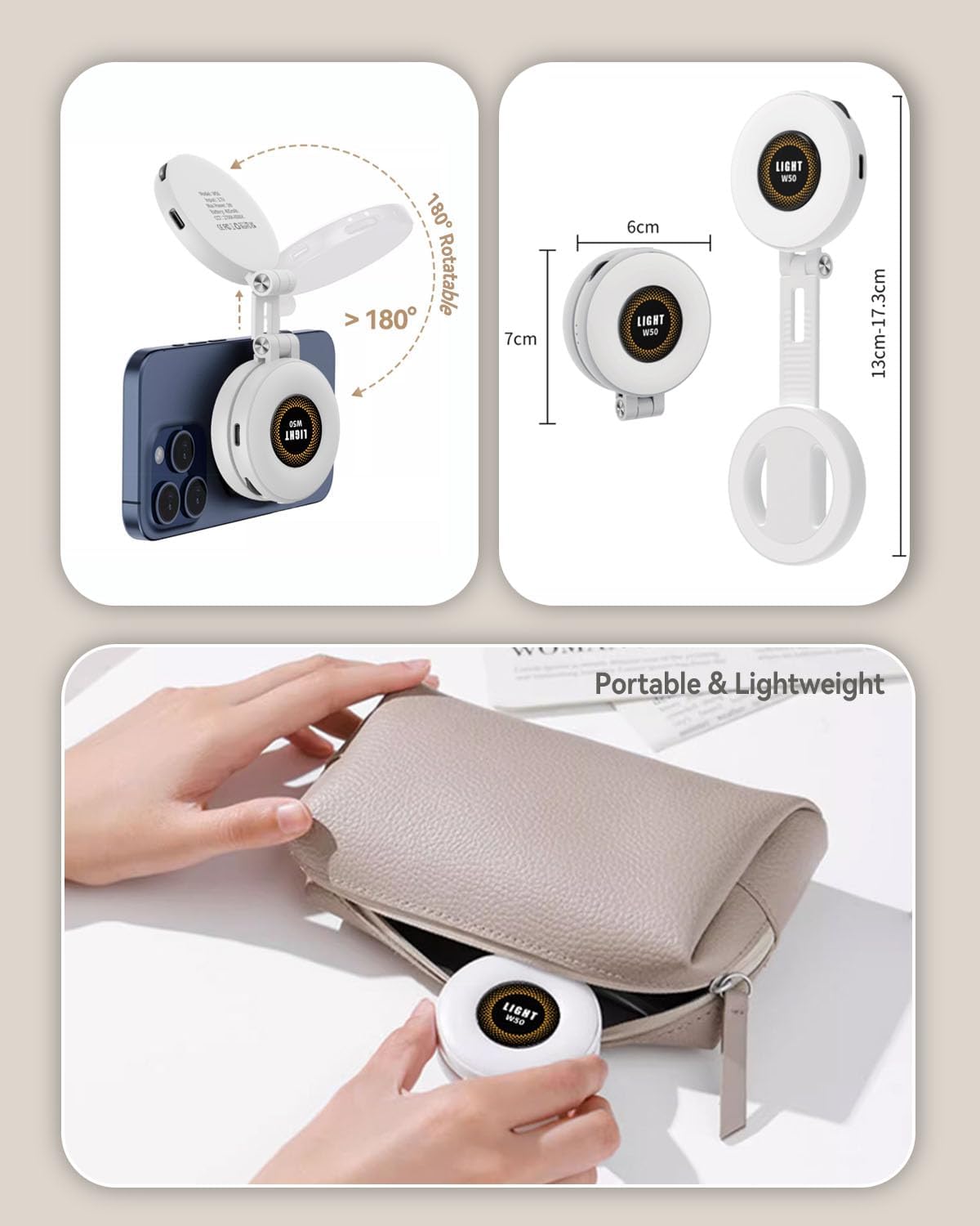 Ring Light for Computer Video Conference - Webcam Light for Monitor Clip On Remote Working Distance Learning Zoom Call Self Broadcasting and Live Streaming Influencer Light Laptop Video Conferencing