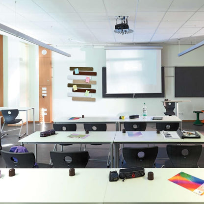 Vuzvuv 8 pcs Bulletin Board Bar Strips with 50 Pushpins & 10 Wooden Clip pins，Self Adhesive Cork Board for Wall，Felt Pin Board for School，Office Decor（Black White Grey）