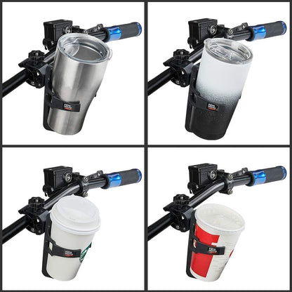 KEMIMOTO ATV Cup Holder Motorcycle Bottle Holder Universal Drink Holder with 0.6-1.56in Metal Clamp for 20oz Bottle for Bike Boat, Stroller, Walker, Wheelchair, Scooter, Golf Cart