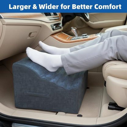 Foot Rest Under Desk, Ergonomic Foot Stool, Comfortable Office Footrest with Curved Design, with Washable Cover for Home and Office, Relieves Leg Pressure (Dark Gray)