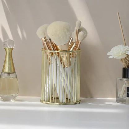 Metal Pen Holder Cup for Desk Makeup Brushes Pencil Holders Home Office Organizer Black