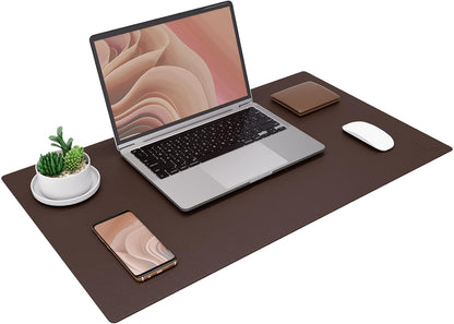 K KNODEL Non-Slip Desk Mat, Desk Pad, Desk Blotter, Desktop Mat for Desk, Large Desk Protector, Office Computer and Laptop Mat for Desk (31.5"x15.7", Brown)
