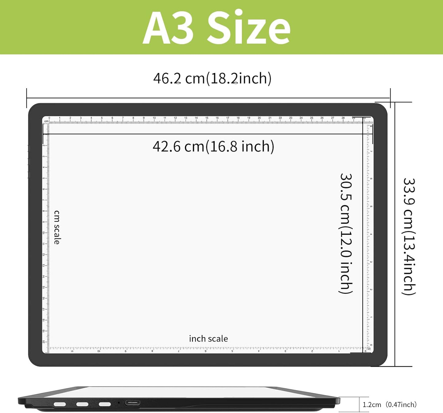 YINGWOND Rechargeable A4 Light Pad with Stand,7100LUX Magnetic Diamond Art Light Board,3 Light Colors,Adjustable Brightness,Portable Wireless Light Box for Tracing,Drawing,Sketching