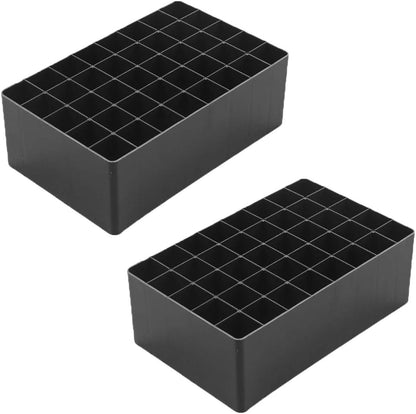 Chris.W 2 Pack 40-Slot Art Markers Pen Holder Desk Stand Organizer Storage Tray Marker Empty Storage Pack(Clear)