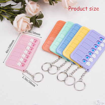ZORZA 6Pcs Portable Chore Planner Key Chains & Behavior Tracker Creative DIY Task Board with Checklist Memo Board Schedule Key Rings & List Cards Stickers for Efficient Daily Habit Planning