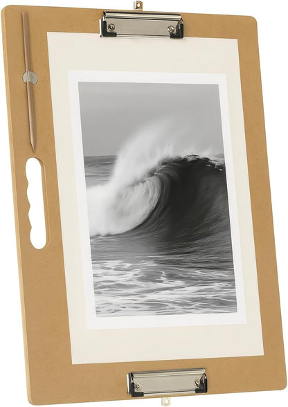 18x24 Clipboard - Foldable 18x24 File Folder & Drawing Board - Folds to 11x17 Clipboard, 4 Clips, Corner Protectors, Portable Art Portfolio, Architecture Folder, 11x17 Binder, Portfolio Binder (Green)